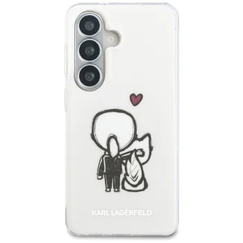 Калъф Karl Lagerfeld IML with K&C Back Logo MagSafe (KLHMS26S6HKCBHH) - Samsung Galaxy S26 - Бял