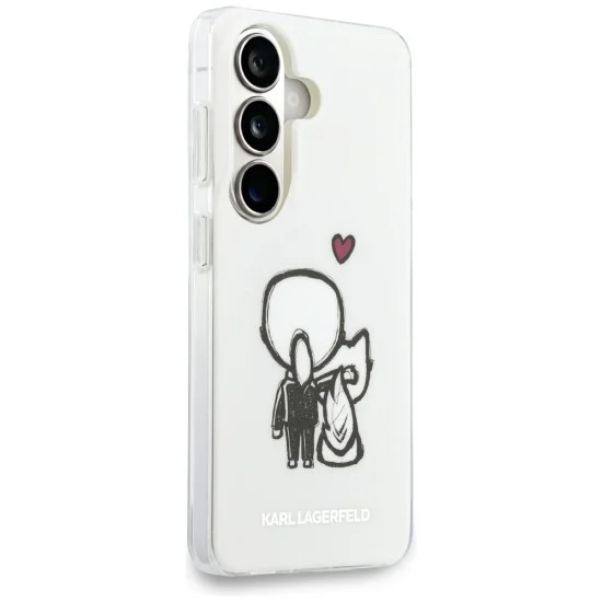 Калъф Karl Lagerfeld IML with K&C Back Logo MagSafe (KLHMS26S6HKCBHH) - Samsung Galaxy S26 - Бял