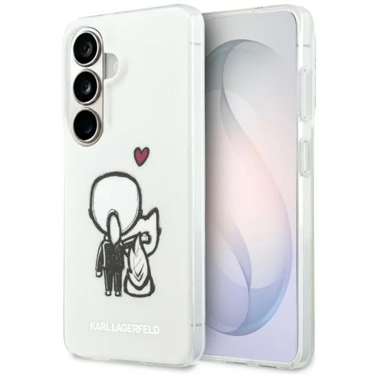 Калъф Karl Lagerfeld IML with K&C Back Logo MagSafe (KLHMS26S6HKCBHH) - Samsung Galaxy S26 - Бял