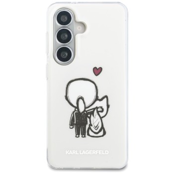 Калъф Karl Lagerfeld IML with K&C Back Logo MagSafe (KLHMS26S6HKCBHH) - Samsung Galaxy S26 - Бял