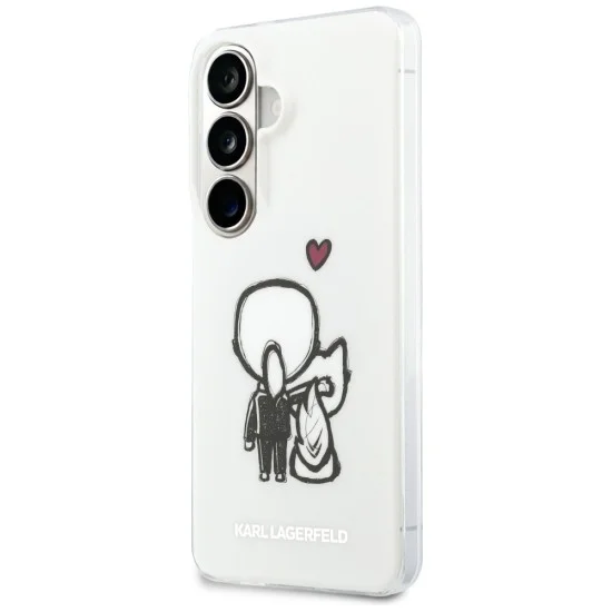 Калъф Karl Lagerfeld IML with K&C Back Logo MagSafe (KLHMS26S6HKCBHH) - Samsung Galaxy S26 - Бял