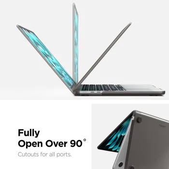 Калъф за MacBook Air 13 (2022 / 2024 / 2025 / 2026) - Airskin - Spigen - Черен (Frost Black)