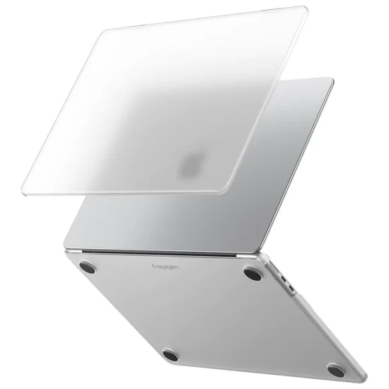 Калъф за MacBook Air 13 (2022 / 2024 / 2025 / 2026) - Airskin - Spigen - Прозрачен (Frost Clear)