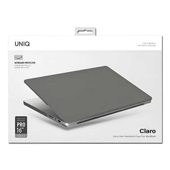 Калъф за MacBook Pro 16 (2021 / 2023 / 2024 / 2026) - UNIQ Claro - Матово сив