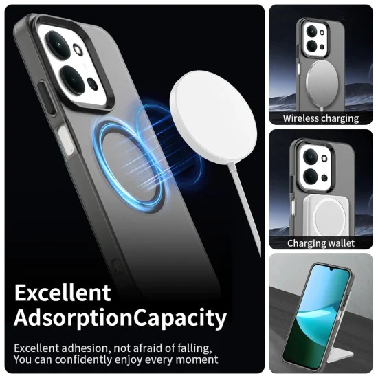 Калъф MagSafe – Xiaomi Redmi 15C 4G / 15C 5G / Poco C85 4G – Techsuit CandyCase – Черен