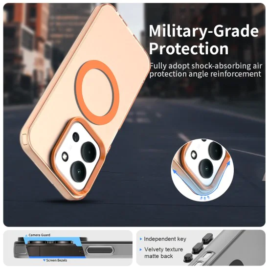 Калъф MagSafe – Xiaomi Redmi 15C 4G / 15C 5G / Poco C85 4G – Techsuit CandyCase – Оранжев