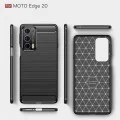 Калъф за Motorola Edge 20 - Carbon Silicone - Черен