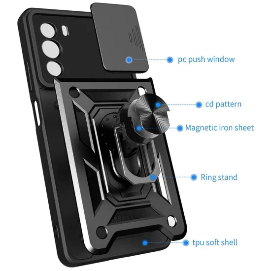 Калъф за Motorola Edge 30 - CamShield Series - черен