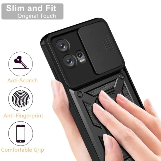 Калъф за Motorola Edge 30 Fusion - CamShield Series - черен