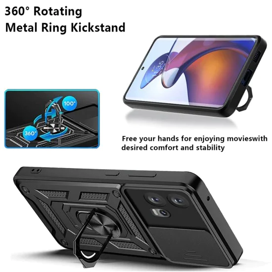 Калъф за Motorola Edge 30 Fusion - CamShield Series - черен