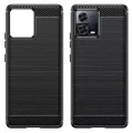 Калъф за Motorola Edge 30 Fusion - Carbon Silicone - Черен