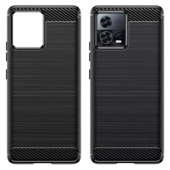 Калъф за Motorola Edge 30 Fusion - Carbon Silicone - Черен