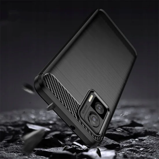 Калъф за Motorola Edge 30 Neo - Carbon Silicone - Черен