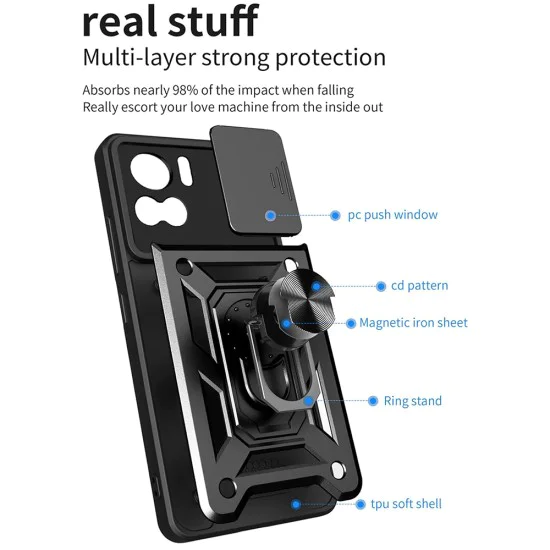 Калъф за Motorola Edge 30 Ultra - CamShield Series - черен