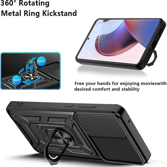 Калъф за Motorola Edge 30 Ultra - CamShield Series - черен