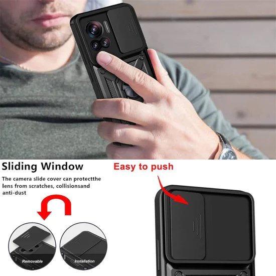 Калъф за Motorola Edge 30 Ultra - CamShield Series - черен