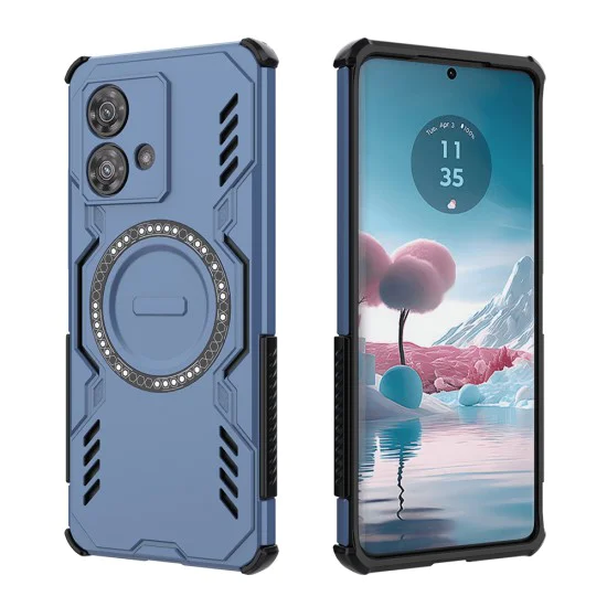 Калъф за Motorola Edge 40 Neo - ArmorMag Case - син