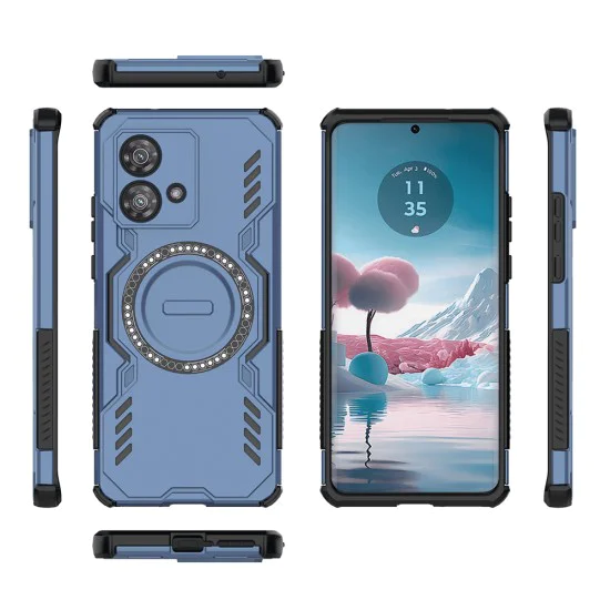Калъф за Motorola Edge 40 Neo - ArmorMag Case - син
