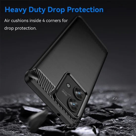 Калъф за Motorola Edge 40 Neo - Carbon Silicone - Черен