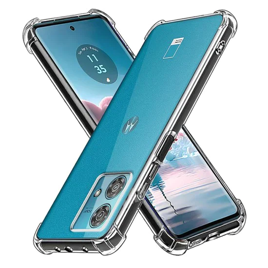 Калъф за Motorola Edge 40 Neo - Удароустойчив прозрачен силикон - прозрачен