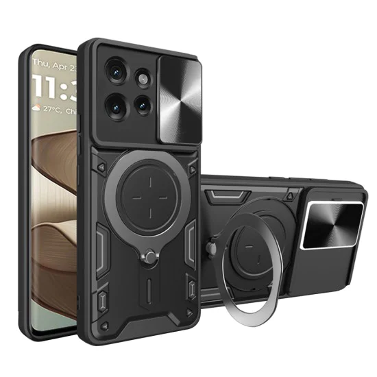 Калъф за Motorola Edge 50 - CamGuard Pro - черен