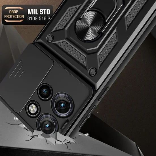Калъф за Motorola Edge 50 - CamShield Series - черен