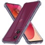 Калъф за Motorola Edge 50 Fusion - Techsuit - Удароустойчив Clear Silicone - Опушено Черен