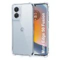 Калъф за Motorola Edge 50 Fusion - Удароустойчив прозрачен силикон - прозрачен