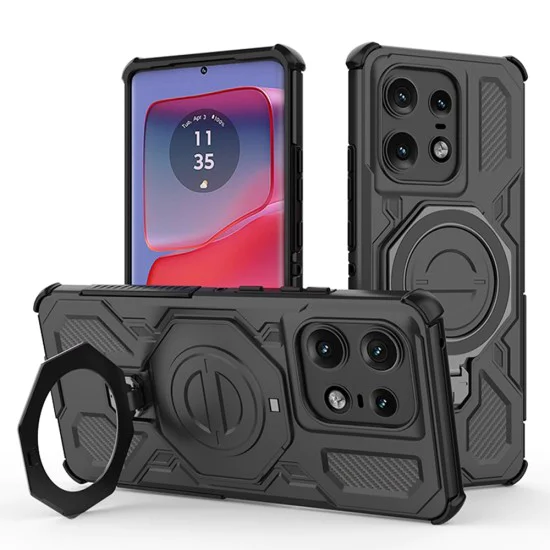 Калъф за Motorola Edge 50 Pro - Carbon Shield PRO - Черен