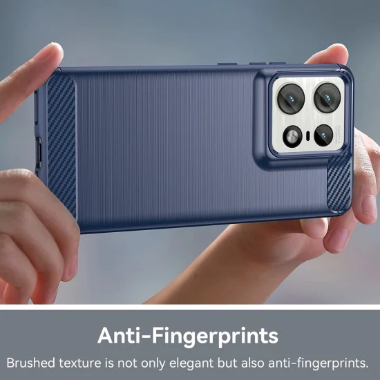 Калъф за Motorola Edge 50 Pro - Carbon Silicone - Черен