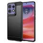 Калъф за Motorola Edge 50 Pro - Carbon Silicone - Черен