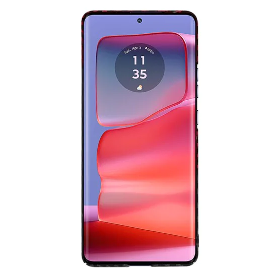 Калъф за Motorola Edge 50 Pro - Carbonite FiberShell - Red Vortex