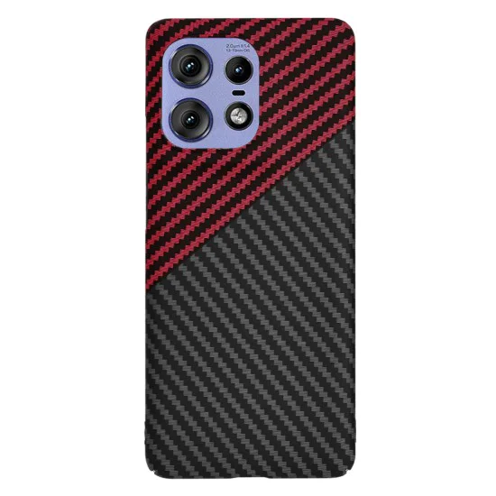 Калъф за Motorola Edge 50 Pro - Carbonite FiberShell - Red Vortex