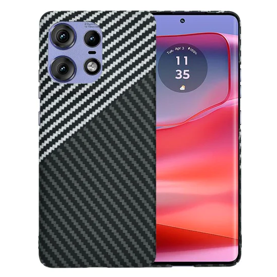 Калъф за Motorola Edge 50 Pro - Carbonite FiberShell - Stealth Grey