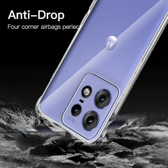 Калъф за Motorola Edge 50 Pro - Удароустойчив Clear Clear Silicone - Clear