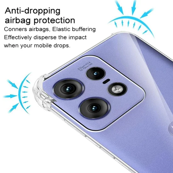 Калъф за Motorola Edge 50 Pro - Удароустойчив Clear Clear Silicone - Clear