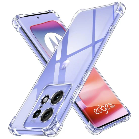 Калъф за Motorola Edge 50 Pro - Удароустойчив Clear Clear Silicone - Clear