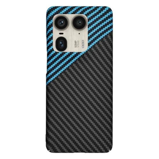 Калъф за Motorola Edge 50 Ultra - Carbonite FiberShell - Blue Pulse