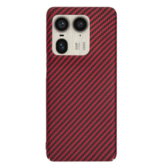 Калъф за Motorola Edge 50 Ultra - Carbonite FiberShell - Червен