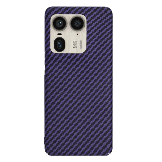 Калъф за Motorola Edge 50 Ultra - Carbonite FiberShell - Лилав