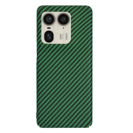 Калъф за Motorola Edge 50 Ultra - Carbonite FiberShell - Зелен
