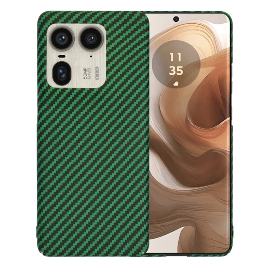 Калъф за Motorola Edge 50 Ultra - Carbonite FiberShell - Зелен