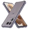 Калъф за Motorola Edge 50 Ultra - Techsuit - Удароустойчив Clear Silicone - Опушено Черен