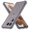 Калъф за Motorola Edge 50 Ultra - Techsuit - Удароустойчив Clear Silicone - Опушено Черен