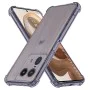Калъф за Motorola Edge 50 Ultra - Techsuit - Удароустойчив Clear Silicone - Опушено Черен