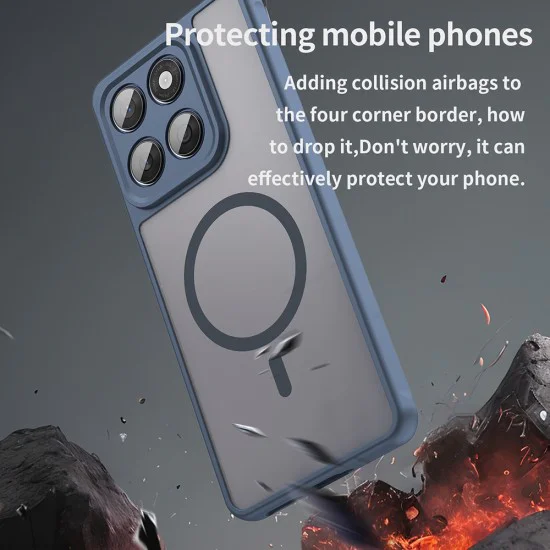 Калъф за Motorola Edge 60 / 60 Fusion - HaloFrost II MagSafe - Тъмно Син