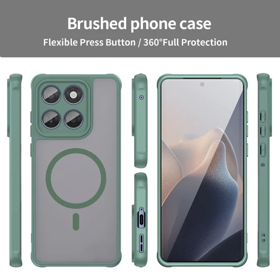 Калъф за Motorola Edge 60 / 60 Fusion - HaloFrost II MagSafe - Зелен