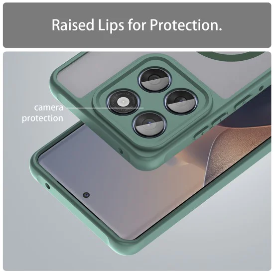 Калъф за Motorola Edge 60 / 60 Fusion - HaloFrost II MagSafe - Зелен