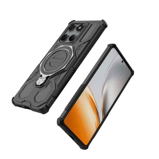 Калъф за Motorola Edge 60 / Edge 60 Fusion - Carbon Shield PRO - Черен