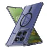 Калъф за Motorola Edge 60 / Edge 60 Fusion - Techsuit - Удароустойчив Clear Silicone MagSafe - Опушено Черен